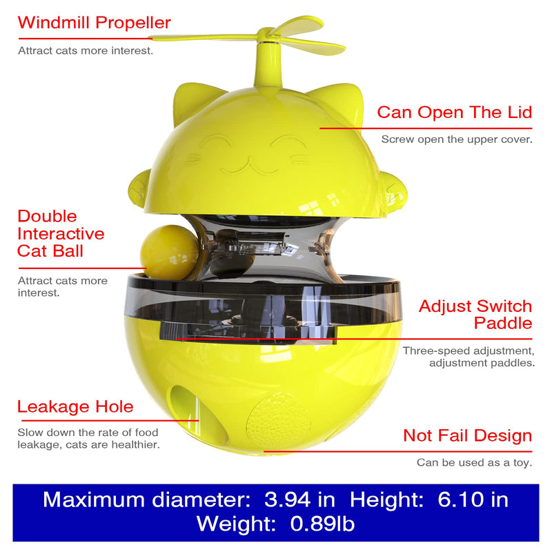 CCTEAS Cat Puzzle Toys Interactive Kitten Treat Dispensing Feeder Toy for Indoor Cats Best Kitty Food Dispenser Ball Seller Treat Dispenser - BeesActive Australia