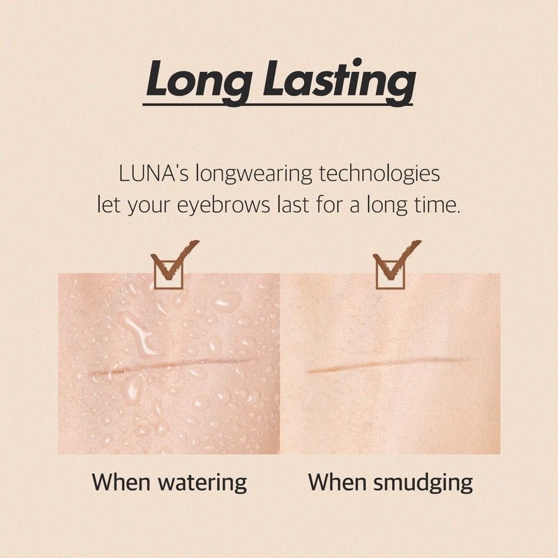 AEKYUNG LUNA Slim Brow Maker Defining Longlasting Eyebrow Pencil and Powder, Light Brown - 01 Camel Brown Eye Brow - BeesActive Australia