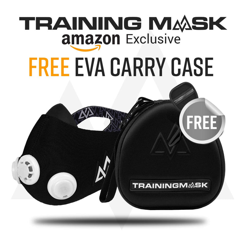 TRAININGMASK Training Mask 2.0 - for Endurance - Increase Your Sports Performance, Endurance, Weight Lifting, Workout, Running Altitude Mask, Fitness Running, Manufactured in USA Black Medium - BeesActive Australia