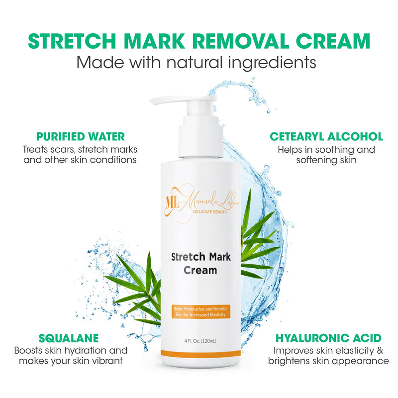 Advanced Stretch Mark Removal Cream | Postpartum cream | Pregnancy Gift | Natural moisturizer cream | Organic Skin Care Lotion For Men & Women | Cellulite Remover – 4Oz - BeesActive Australia