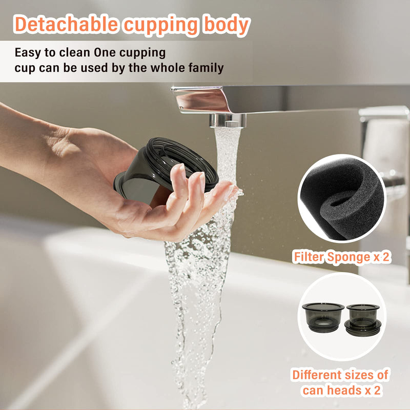 Emooncn 3 in 1 Electric Cupping Set, 12 Adjustable Temperatures Professional Vacuum Cupping Massager with Red Light Smart Scraping Tools Gua Sha Cupping Set for Body Reduce Muscle Pain (Red) - BeesActive Australia