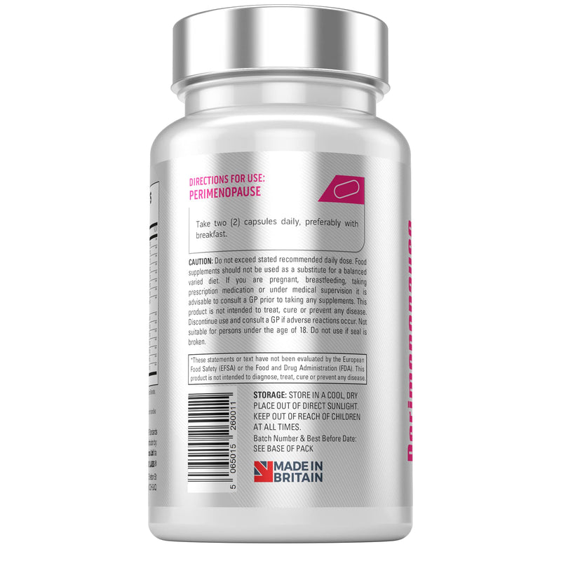 Ultra Premium Perimenopause Supplements with Black Cohosh - Highest Strength in the UK Perimenopause Vitamins Complex 15 in 1 | Menopause Relief Supplement for Women | 60 Vegan Tablets Hormone Support - BeesActive Australia
