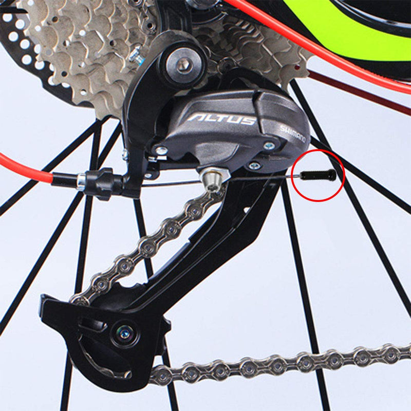 ZYAMY 30pcs MTB Bike Bicycle Brake Cable Tips Bicycle Brake Shifter Inner Cable Tips Wire End Cap Crimps (15pcs Black + 15pcs Silver) - BeesActive Australia
