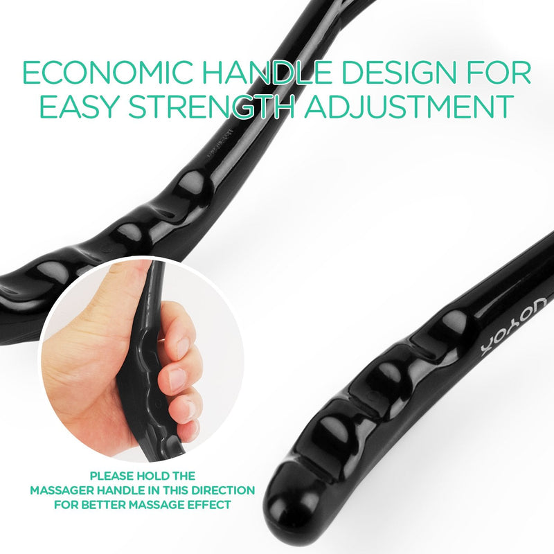 VOYOR Handheld Neck Massager with Dual Trigger Points, Deep Tissue Shiatsu for Muscle Pain Relief, Ergonomic Handle, Portable for Home & Office MS110 - BeesActive Australia