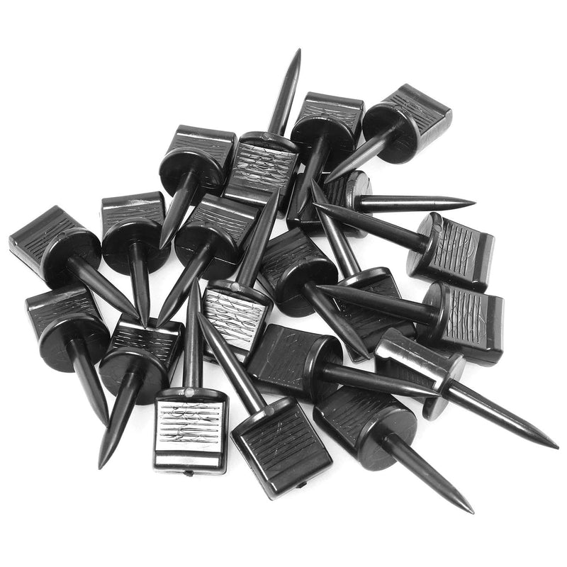 DGZZI Shooting Target Pin 20PCS Black Outdoor Plastic Archery Hunting Nails Aim Fixed for Target Papers - BeesActive Australia