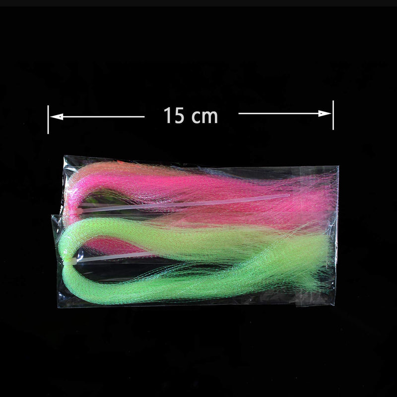 Tigofly 14 Packs 7 Colors UV Crystal Flash Holographic Tinsel Krystal Twisted Flashabou Sparkle Streamer Fly Tying Materials - BeesActive Australia