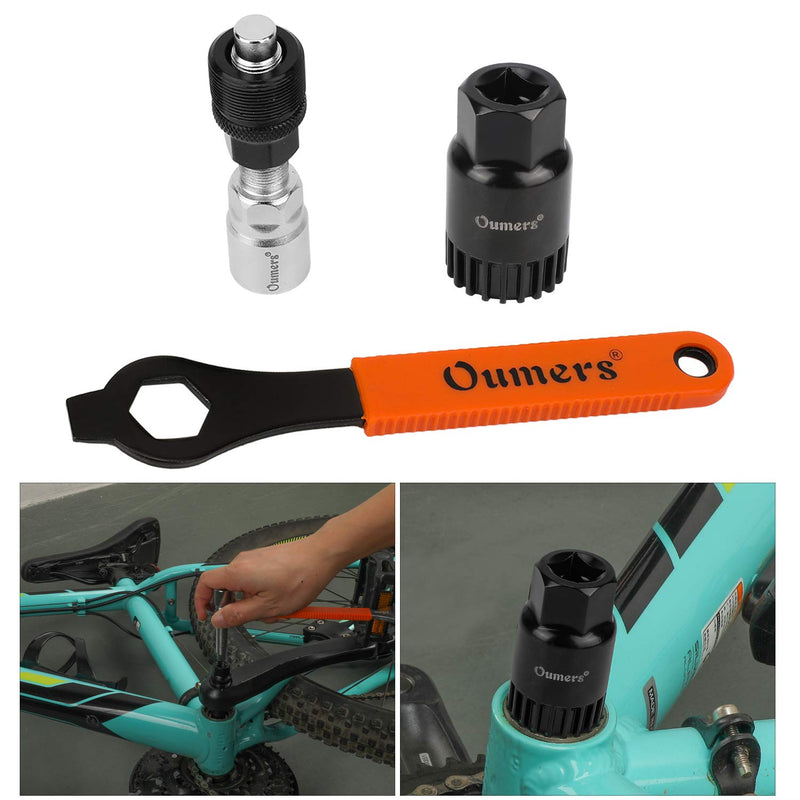 Oumers 4 PCS Professional Bicycle Pedal and Crank Arm Removal Tool, Bike Pedal Wrench+Bike Crank Extractor + Bike Bottom Bracket Remover + 16mm Spanner Wrench - BeesActive Australia