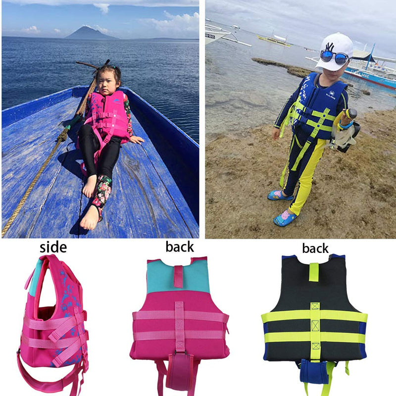 [AUSTRALIA] - IvyH Kids Swimming Vest - Children Kids Float Life Jacket Vest Swimming Training Floating Swimsuit Buoyancy Swimwear Swimming Aid Vest Pink X-Large 