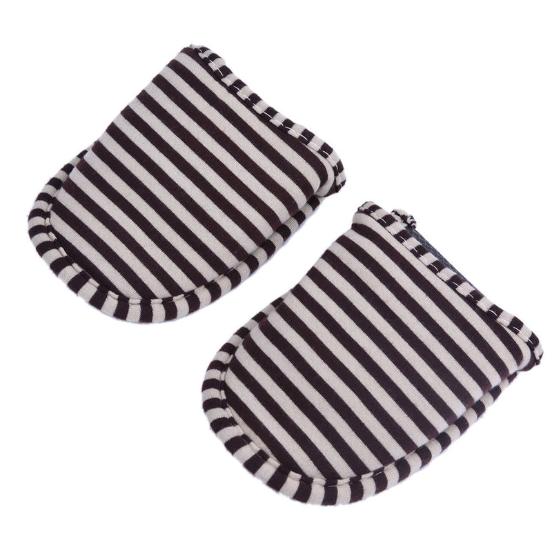 Keenso House Slippers Travel Portable Foldable Reusable Indoor Soft Cotton Anti-Slip Slippers for Home Hotel Woman-coffee Stripes - BeesActive Australia