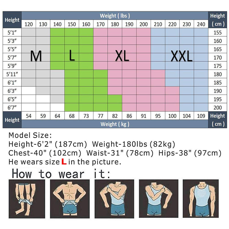 [AUSTRALIA] - HANERDUN Men Body Shaper Chest Compression Shirt Hide Gynecomastia Moobs Slimming Vest White Large 