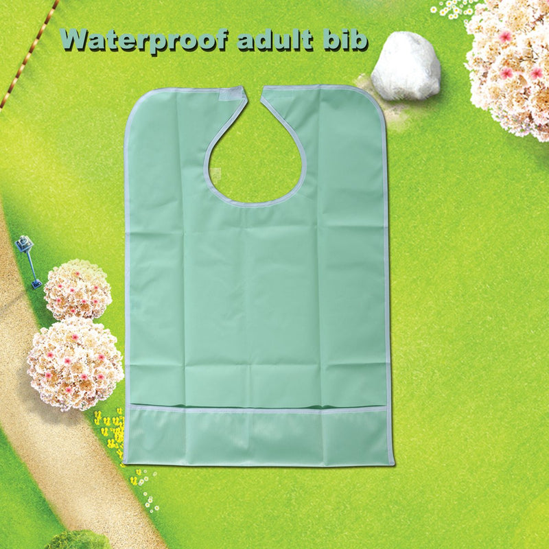 NUOLUX Waterproof Adult Bib Clothing Protector Elderly Disabled Aid Apron (Light Green) - BeesActive Australia