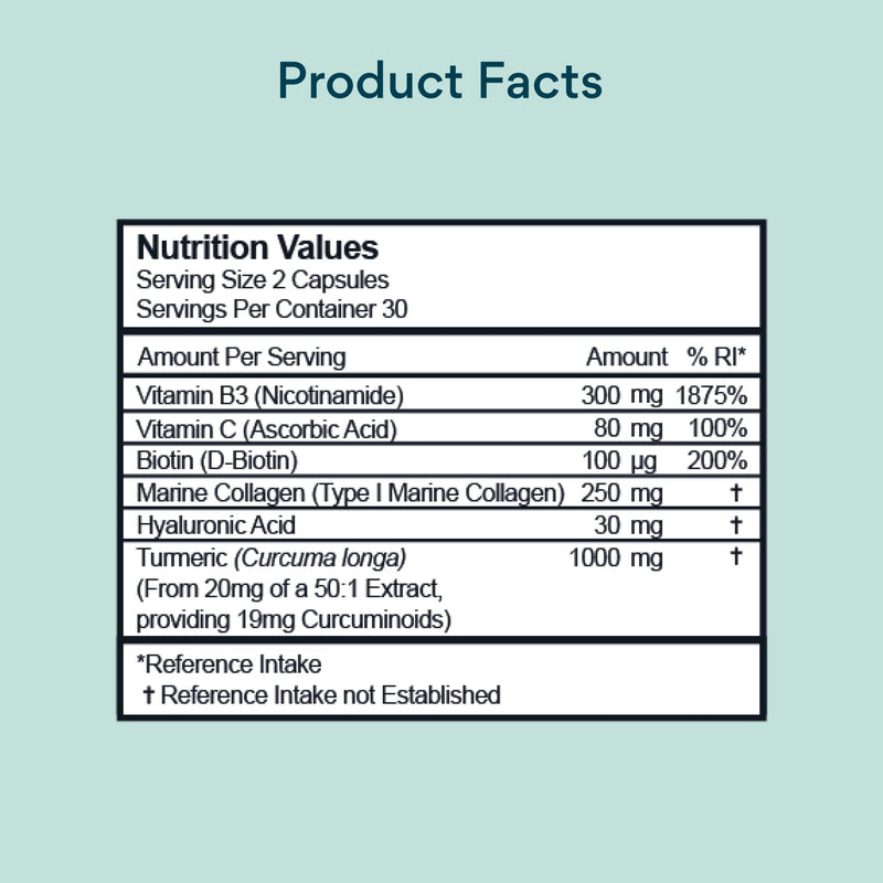 BetterVits Niacinamide Complex | Full Skin Coverage | Hair & Nails | Smooths & Hydrates | with Marine Collagen & Hyaluronic Acid - BeesActive Australia