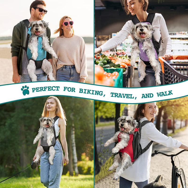 PetAmi Dog Carrier Backpack, Adjustable Dog Pet Cat Front Carrier Backpack | Ventilated Dog Chest Carrier for Hiking Camping Travel, Sling Bag for Small Medium Dog Cat and Puppies Large Heather Grey - BeesActive Australia