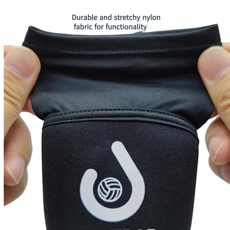 HARTPOR Volleyball Arm Sleeves Passing Forearm Sleeves with Protection Pad and Thumb Hole for Protect Arms from Sting 1 Pair Black 10" - BeesActive Australia