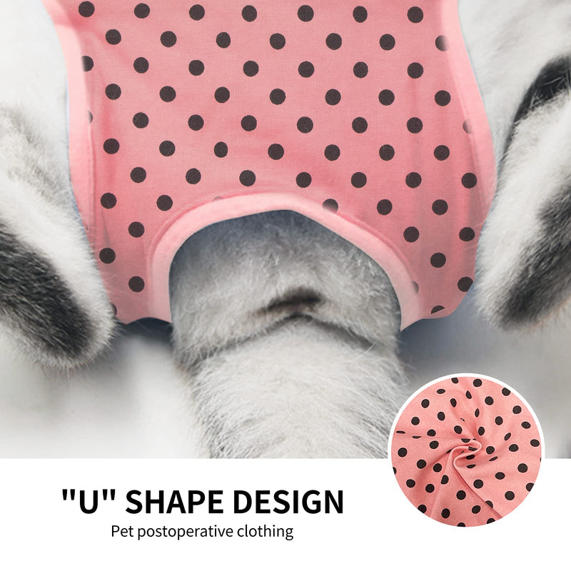 TORJOY Cat Professional Recovery Suit for Abdominal Wounds or Skin Diseases,After Surgery Wear Anti Licking Wounds,Breathable E-Collar Alternative for Cats and Dogs Medium Wave point - BeesActive Australia