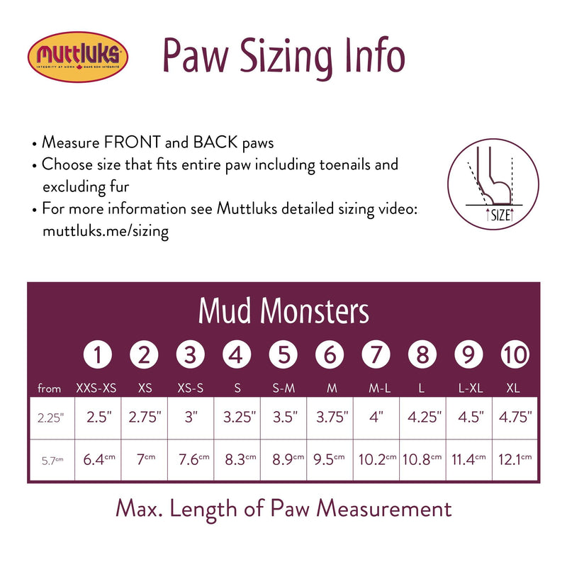 Muttluks Mud Monsters Summer Dog Boots – Rugged Barefoot Technology – Protects Paws – Flexible Rubber Soles, Traction Treads – Pet Booties – XXS-XL – 2 Pack Blue XX-Small/X-Small - BeesActive Australia