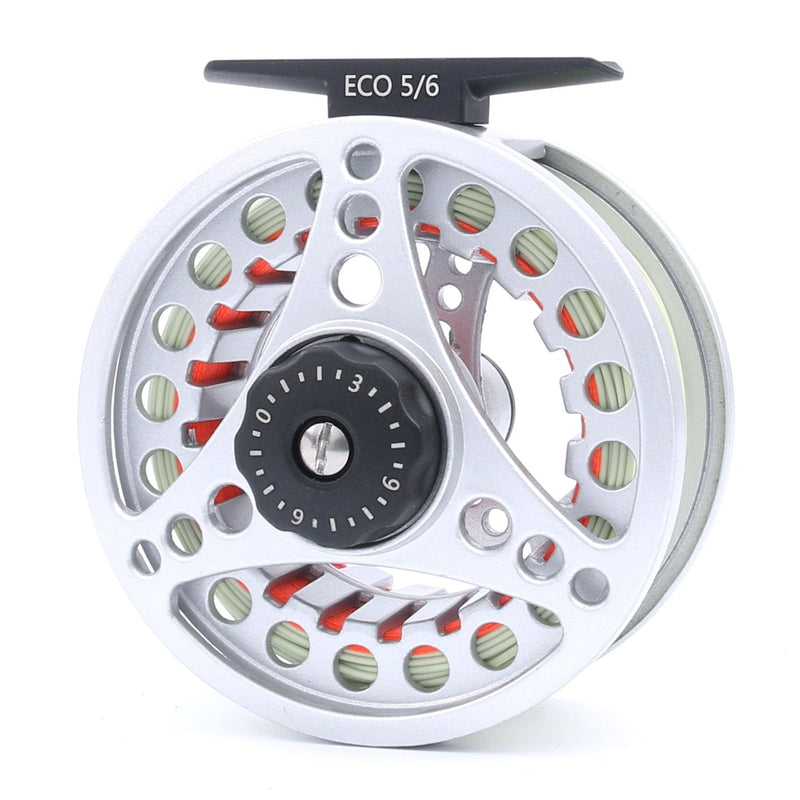 Maxcatch ECO Pre-Loaded Fly Fishing Reel Silver 3/4wt & Fly Line Combo WF3F Orange - BeesActive Australia