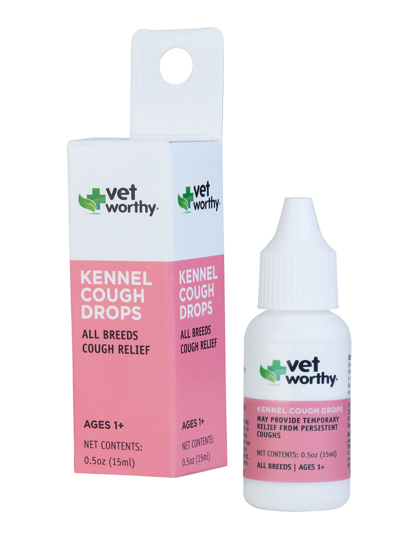 Vet Worthy Kennel Cough Drops for Dogs - Dog Supplement for Dry Kennel Cough Relief - Dog Cough Remedy with Drosera Rotundifolia, Arsenicum Album, Spongia Tosta - 0.5oz - BeesActive Australia