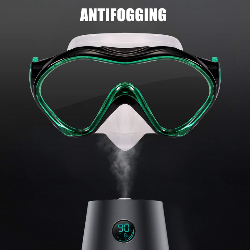 Fpxnb Kids Swim Mask, Swimming Goggles with Nose Cover, Snorkel Mask Diving Mask for Scuba Snorkeling, Anti-Fog Lens Waterproof Socket 180° View Angle Face Mask for Youth Children Junior Teens - BeesActive Australia