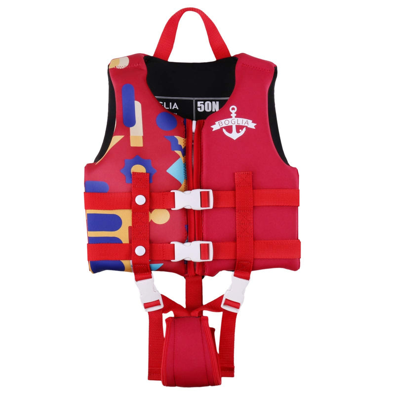 Boglia Kids Swim Vest Toddler Life Jacket Infant Life Vest Pool Float with Adjustable Safety Strap,Floaties for Age 1-9 Years/22-50Lbs Large Red - BeesActive Australia