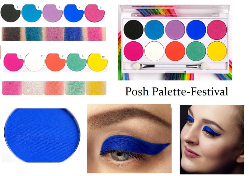 Beauty UK Professional Large Posh Eyeshadow Palette FESTIVAL - BeesActive Australia