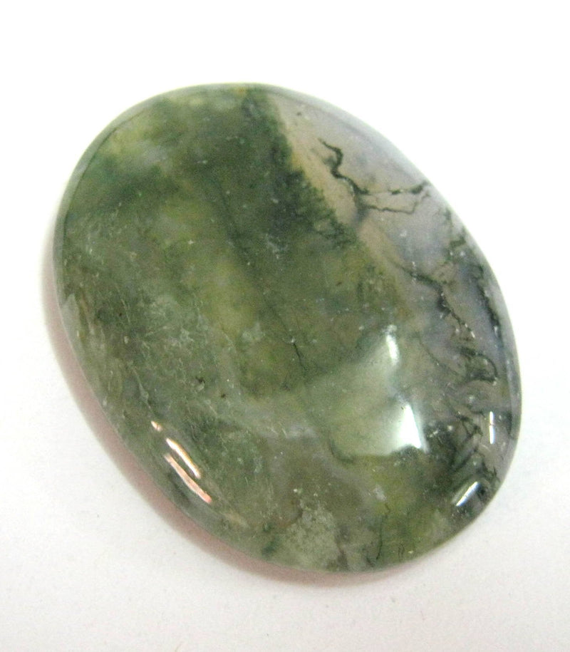 Beautiful Moss Agate Worry Stone Crystal Healing Positive Energy Men Women Gift Metaphysical Gemstone Powerful Thumb Stones Meditation Reiki Feng Shui Health Wealth Success Prosperity - BeesActive Australia