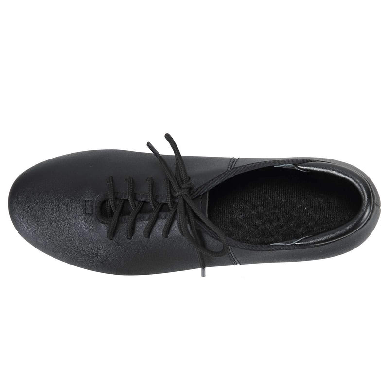 Linodes PU Leather Lace Up Tap Shoe Dance Shoes for Women and Men's Dance Shoes 4 Women/3 Men Black - BeesActive Australia