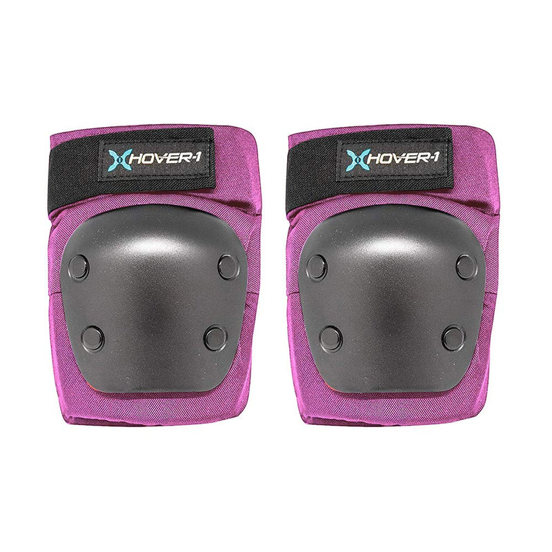 Hover-1 Nylon Protective Elbow Pads | Knee Pads & Wrist Guards, For Ages Above 8, Hard PP Shells for Impact Resistance & EVA Foam Protective Padding, Medium, Pink - BeesActive Australia
