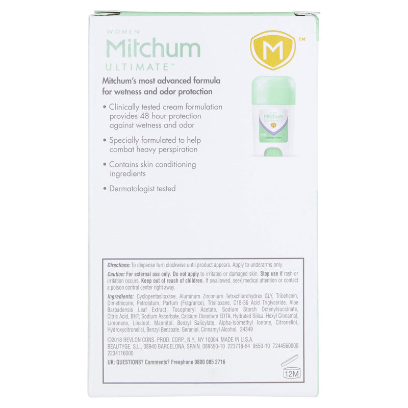 Mitchum Ultimate Women 48HR Protection Soft Solid Cream Stick Deodorant & Anti-Perspirant, Shower Fresh, 45 g - BeesActive Australia