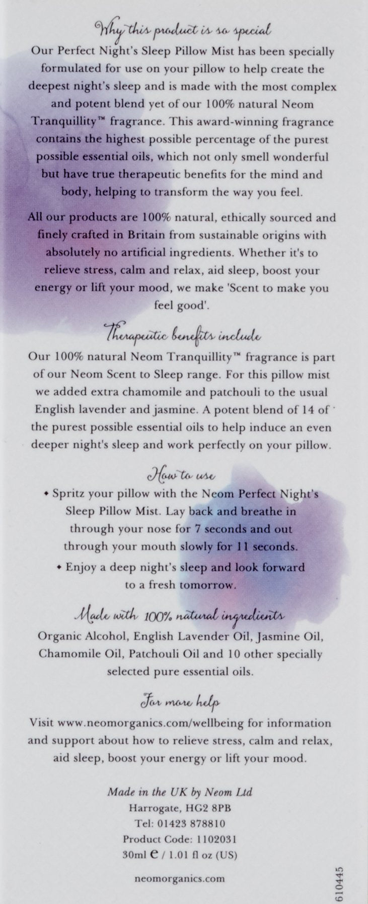 NEOM- Perfect Night's Sleep Pillow Mist Spray, 30ml | Lavender & Jasmine | Scent to Sleep - BeesActive Australia