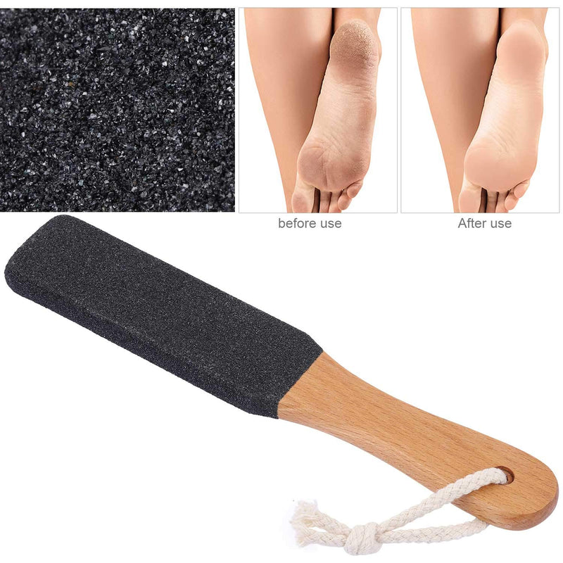 2 Pcs Foot File Callus Remover Heel Grater Wooden Handle Foot Scrubber Pedicure File Foot Filer for Dead Skin Professional - BeesActive Australia