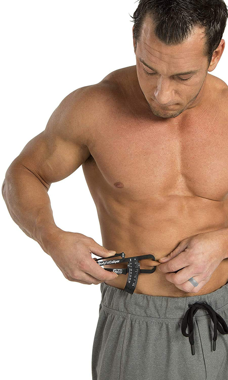 GoFit Accurate Body Fat Caliper - Charts and Instruction Manual,Black,GF-Cal - BeesActive Australia