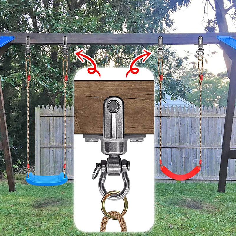 Dakzhou Stainless Steel Hanger 180°+360° Swing Bearing, Used for Yoga Hammock Chair, sandbag, Swing - BeesActive Australia