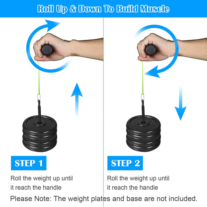 XonyiCos Forearm Wrist Roller Fitness Blaster, Arm Exerciser Wrist Trainer, Forearm Muscle Strength Workouts Tools, Weight Bearing Rope Roller Equipment with Non Slip Cushion, Rope for Dumbbells - BeesActive Australia