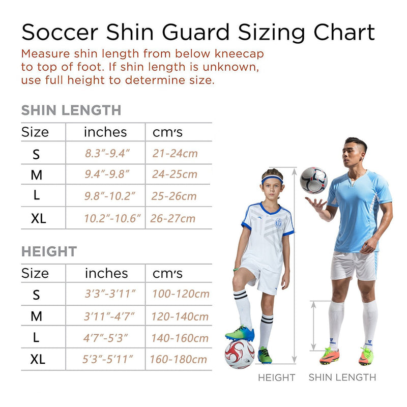 Sportout Kids Youth Adults Soccer Shin Guards with Protective Hard Shell,Offers Comprehensive Protection for Your Kids' Legs. Large With Ankle Strap - BeesActive Australia