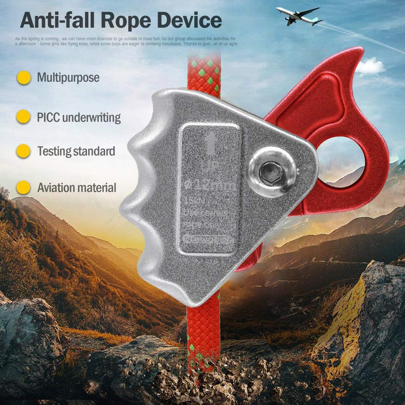 NewDoar Rope Grab Ascender Riser Adjuster Fits Rope for Rocking Climbing Protection Rescue Red 15KN - BeesActive Australia