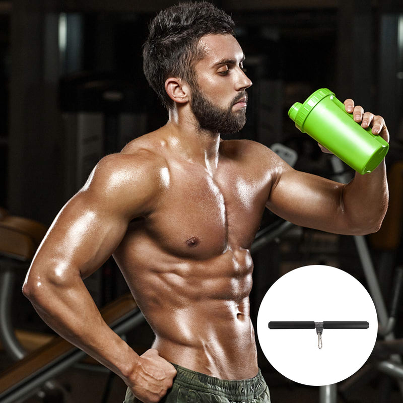 SENTOP DIY Straight Bar, Bicep Pull Bar with Soft Hand Grips Weight Machine Accessories Straight Bar for Home Gym Workout With Buckle - BeesActive Australia