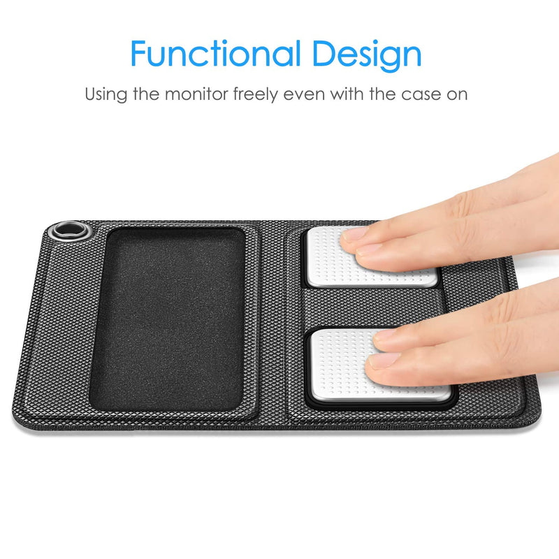 Fintie Protective Case for Alivecor Kardia Mobile, Premium PU Leather Carrying Cover with Magnetic Closure and Key Holder for KardiaMobile EKG Heart Monitor, [Not Fit KardiaMobile 6L], Black - BeesActive Australia