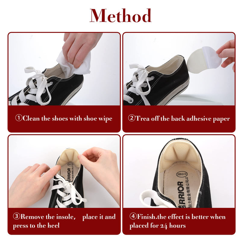 Molain 8 Pairs Heel Grips Shoe Pads Cushions Shoes Filler Comfort Insole for Too Big Loose Shoes Anti-Slip Helper Inserts Toe Liners Brace Fit Tighter Size Foot Care Protector for Women Men 8 Pairs Set a - BeesActive Australia