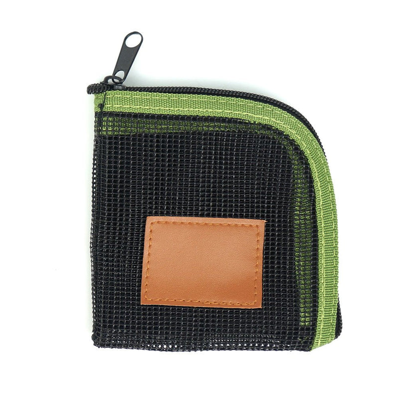 Aventik Fly Fishing Tapered Leader Wallet Tippet Line Case 5 Slots Net-Like Leader Tippet Storage Leader Pocket 4X4inch Green - BeesActive Australia