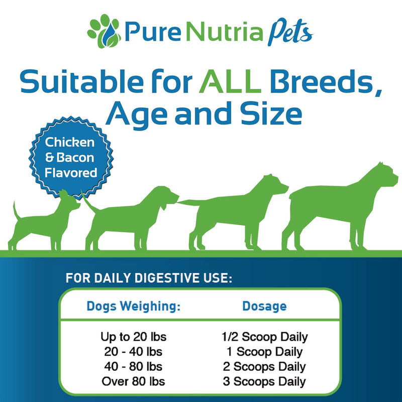 PureNutria Dog Probiotics Dog Supplements - for Dog Diarrhea, Upset Stomachs, Yeast, Gas , Dog Allergy and Dog Immune System Support - Made in USA - 12 Targeted Strains 5 Billion CFU - 120 Scoops - BeesActive Australia