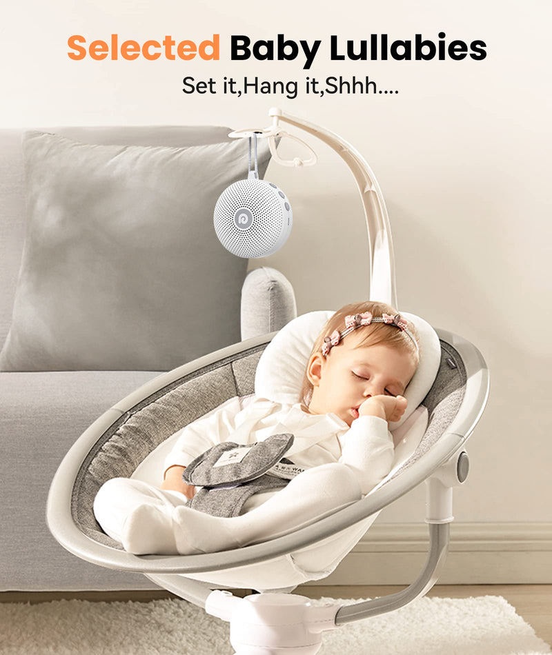 White Noise Machine, Dreamegg Portable Sound Machine Baby Features Powerful Battery, D11Max Sleep Aid Sound Machine for Baby Adults 21 Soothing Sounds for Sleeping Nursery Travel Gift USB Rechargeable Classic White - BeesActive Australia