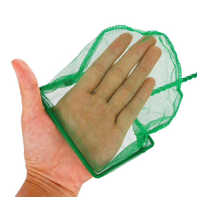 DQITJ 4 Pcs Aquarium Fish Net, Quick Catch Mesh Nylon Fishing Nets with Plastic Handle, 4-Inch (Green) - BeesActive Australia