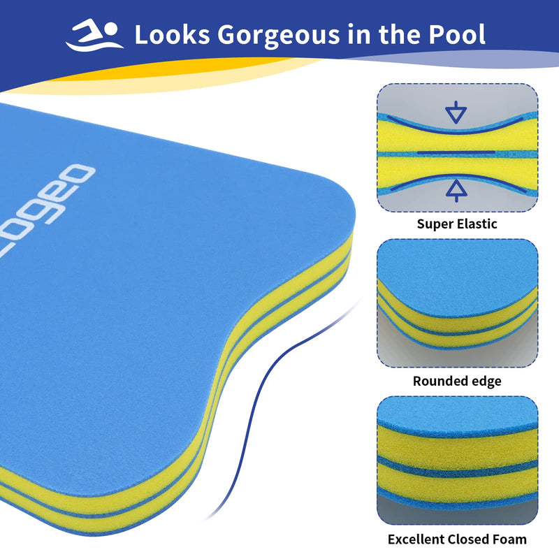 Agicogeo Swimming Training Kickboard for Adults, High Buoyancy Swim Kickboard for Kids, Swimming Class Pool Aids Float Equipment Blue - BeesActive Australia