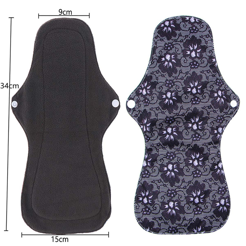 ZCOINS 11 Pieces Mix Size Reusable Sanitary Towels for Light Medium Heavy Flow and Night Cloth Sanitary Pad - BeesActive Australia