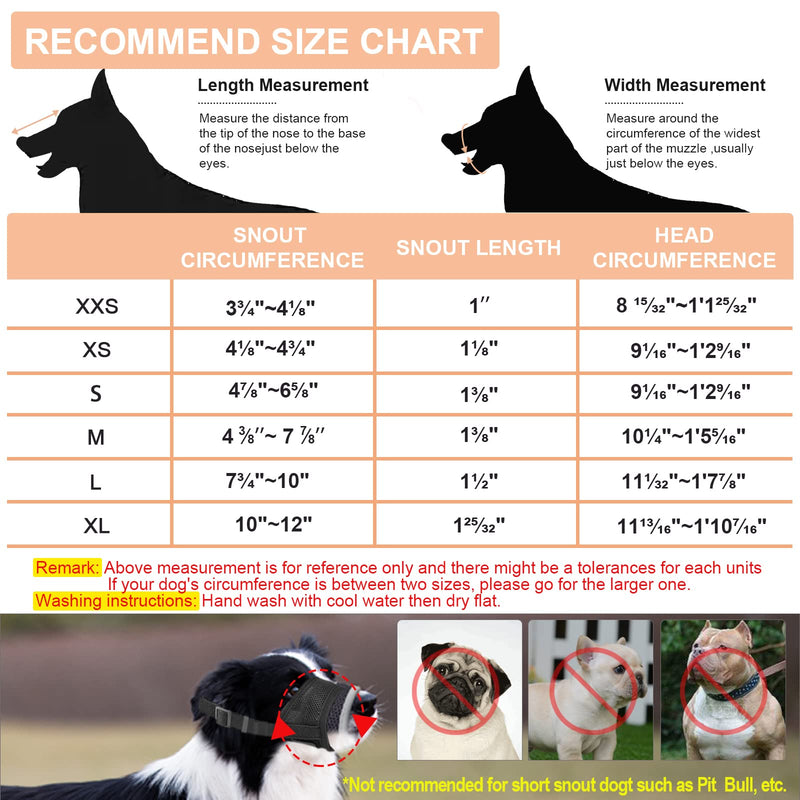 Brilliant Paw Dog Muzzle Anti Barking Chewing Biting, Dog Mouth Cover with Adjustable Loop and Breathable Mesh for Small Medium and Large Dog S Black - BeesActive Australia