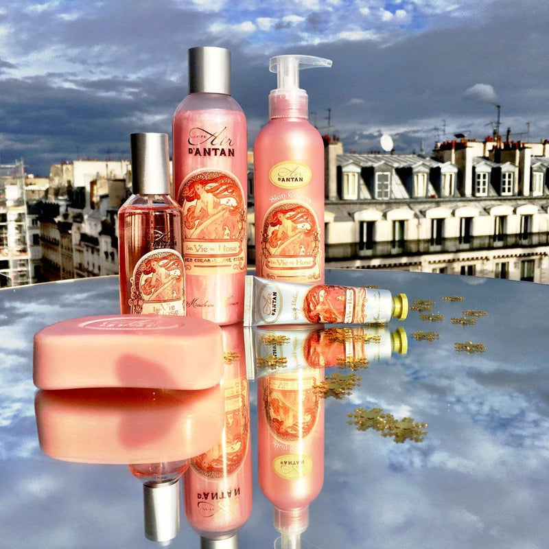 Premium ROSE French Vintage Body Lotion with Shea Butter and Argan Oil – Rose Petal, Peach and Patchouli Un Air d'Antan Exclusive Perfume – Moisturizing, Paraben-Free Formula – 6.8oz. - BeesActive Australia