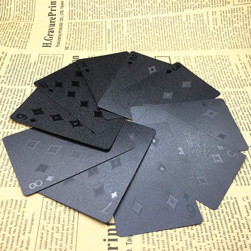 Luxury Playing Cards 100% Waterproof Flexible Plastic 52+2 Poker Black - BeesActive Australia