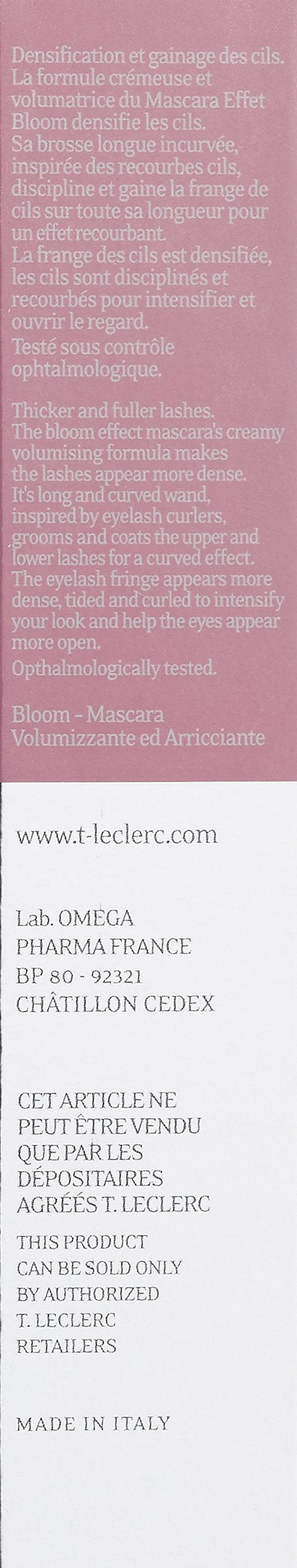 Bloom Effect Mascara Noir 9.5 ml by T. LeClerc - BeesActive Australia