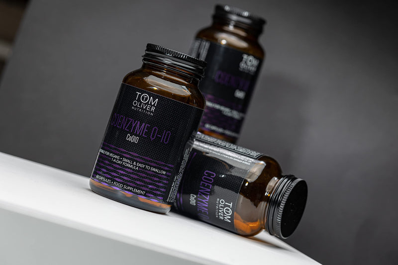 Tom Oliver Nutrition - Ubiquinone CoQ10 Pure Coenzyme Q10 100mg, Naturally Fermented, Made in The UK & Vegan Friendly - BeesActive Australia